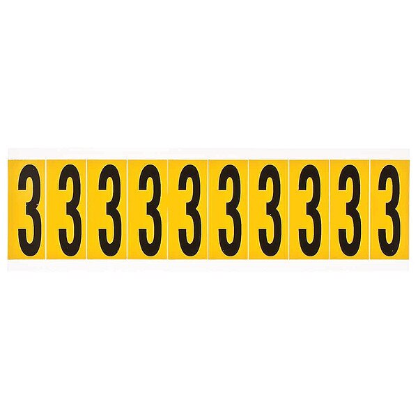 Number Label, 1-15/16in.H Character, Vinyl
