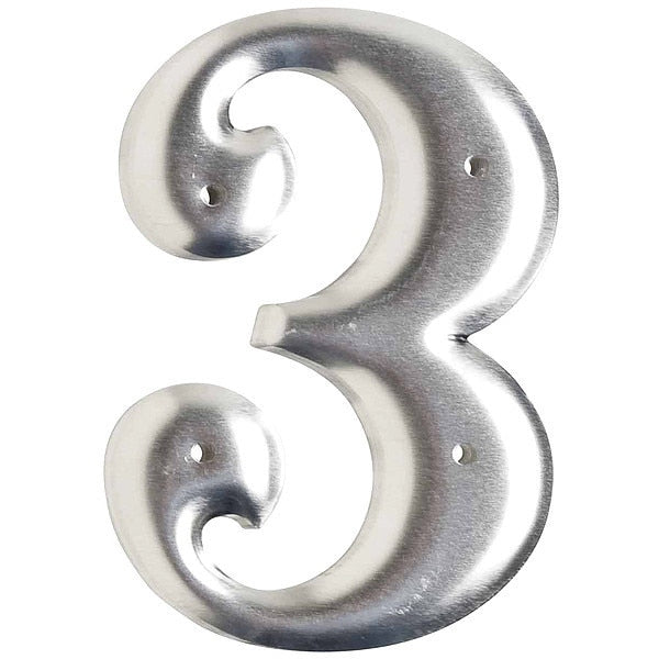 Aluminum Number, 3in.H Character, PK10