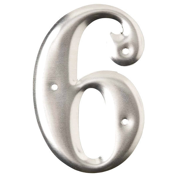 Aluminum Number, 3in.H Character, PK10