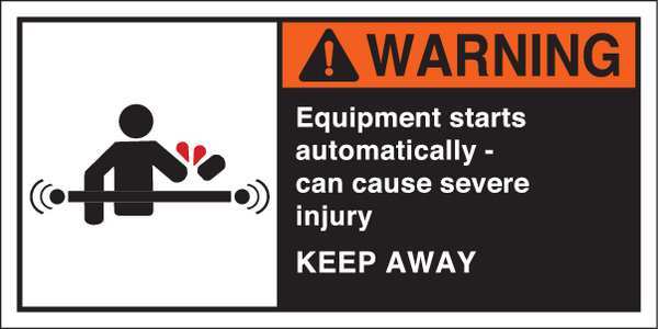Warning Label, 2-1/2inHx5inW, HP Poly., PK5, 96156
