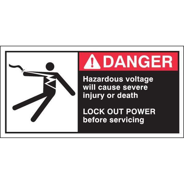 Warning Label, 2-1/2inHx5inW, HP Poly., PK5