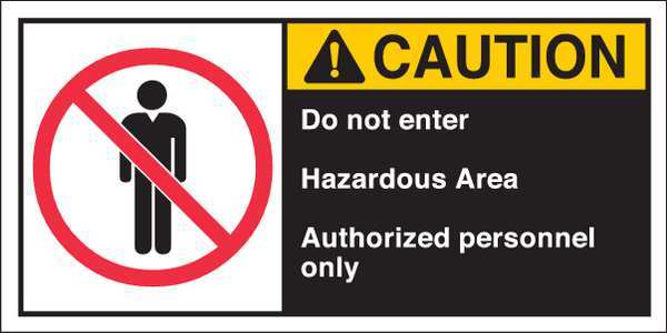 Warning Label, 2-1/2inHx5inW, HP Poly., PK5, 96160