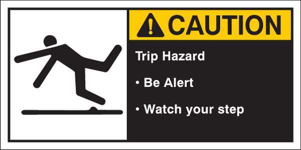 Warning Label, 2-1/2inHx5inW, HP Poly., PK5, 96162