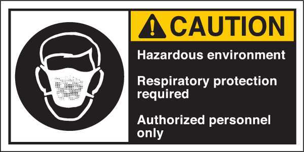 Warning Label, 2-1/2inHx5inW, HP Poly., PK5, 96168