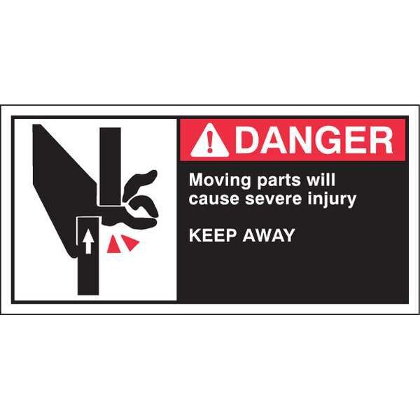 Warning Label, 2-1/2inHx5inW, HP Poly., PK5, 96170