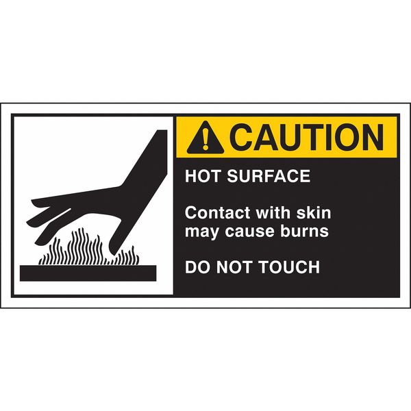 Warning Label, 2-1/2inHx5inW, HP Poly., PK5, 96171