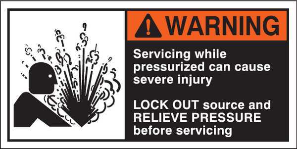 Warning Label, 2-1/2inHx5inW, HP Poly., PK5, 96173