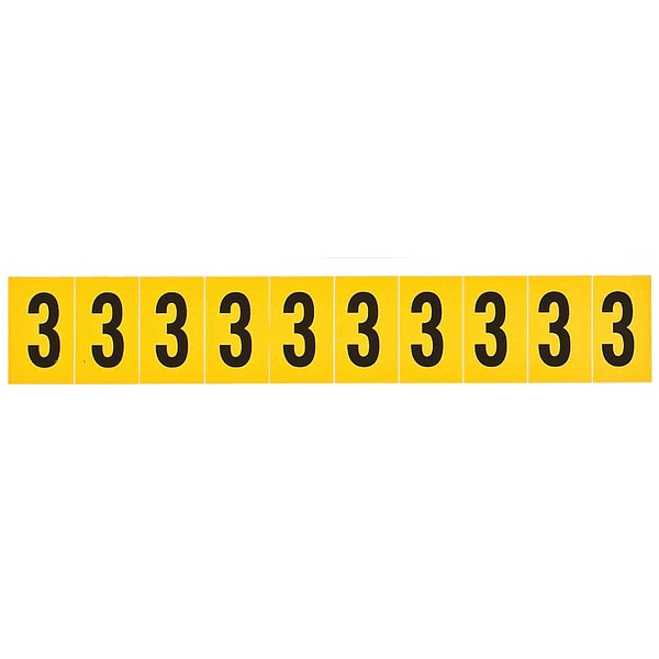 Number Label, 1in.H Character, Vinyl