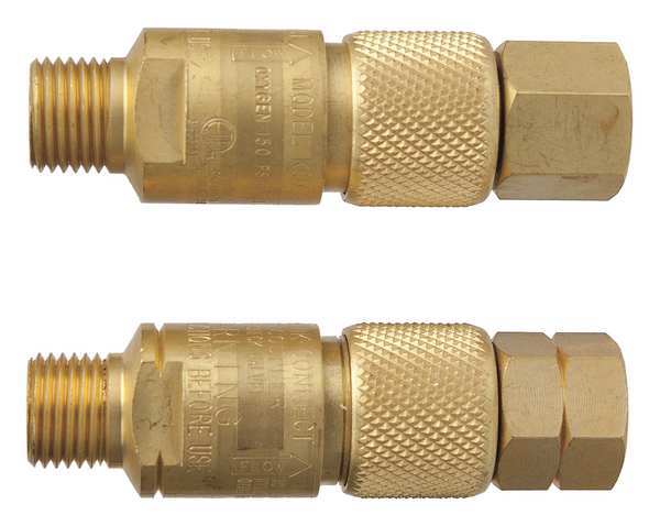 Hose Quick Connect, Brass, 9/16in-18, PK2