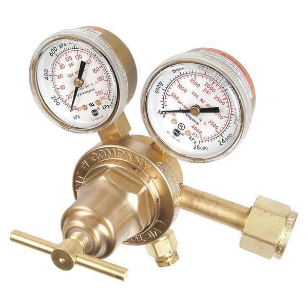 Gas Regulator, Single Stage, CGA-540, 5 to 125 psi, Use With: Oxygen