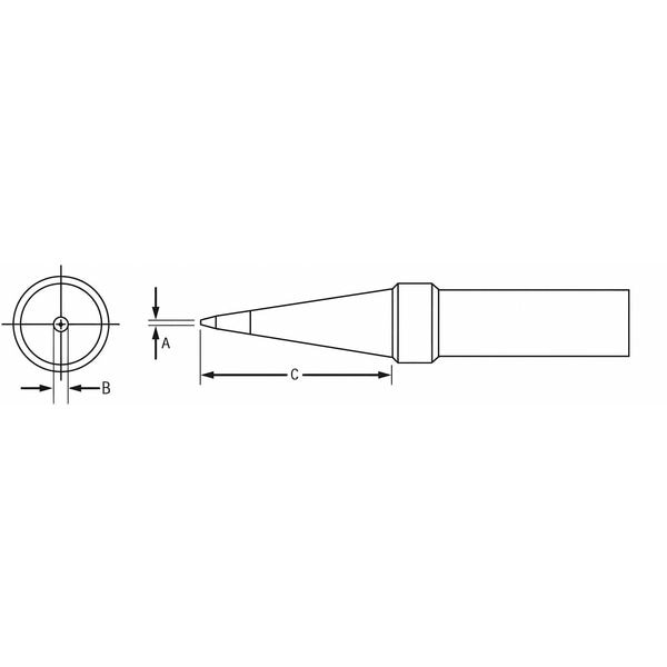 Soldering Tip, Conical, .60mm