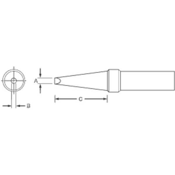 Soldering Tip, Flat, 1.6mm