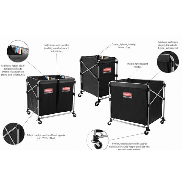 Collapsible Basket X-Cart, 8 bu. Cap.