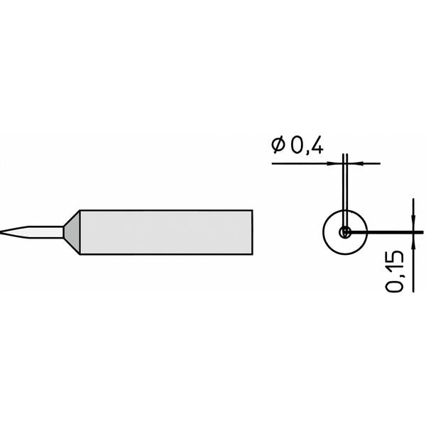 Soldering Tip, Fine Chisel, 5/32in.