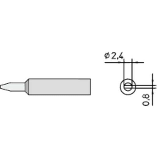 Soldering Tip, Chisel, 3/32in.