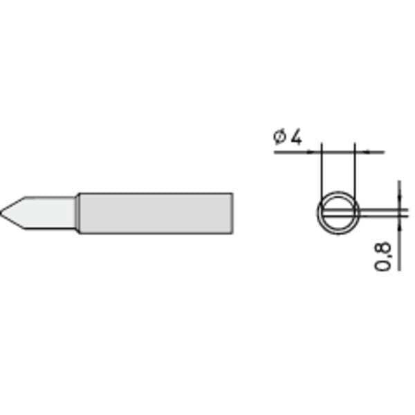 Soldering Tip, Chisel, 5/32in.