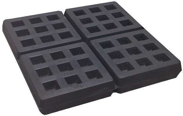 Vibration Isolation Pad, 2400lb, PK2