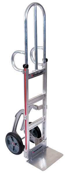 Narrow Aisle Hand Truck, 500 lb., 8 in dia