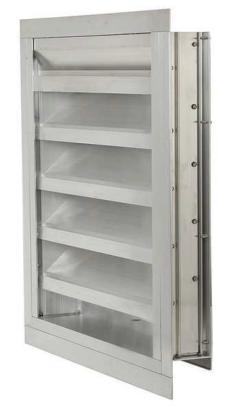 Intake Louver, Fixed, Drainable, 48H x 30W
