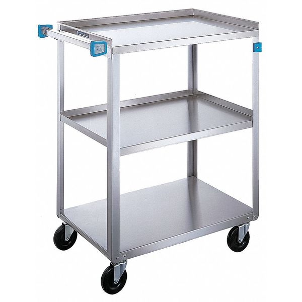 Stainless Steel Utility Cart; 300 Lb Capacity, 3 Shelf, 15-1/2