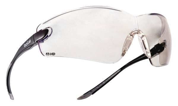 Safety Glasses, Wraparound Clear Polycarbonate Lens