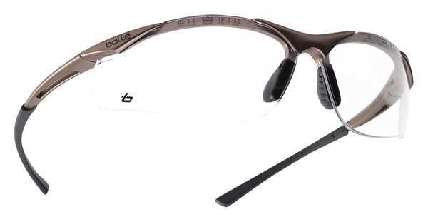 Safety Glasses, Wraparound Clear Polycarbonate Lens, Anti-Fog, Scratch-Resistant