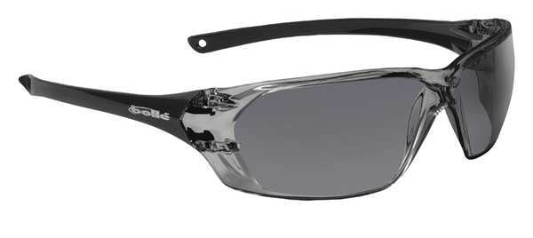 Safety Glasses, Wraparound Smoke Polycarbonate Lens, Anti-Fog, Scratch-Resistant