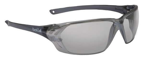 Safety Glasses, Wraparound Silver Mirror Polycarbonate Lens, Scratch-Resistant
