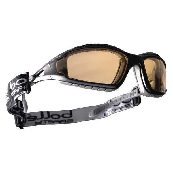 Safety Glasses, Wraparound Twilight Polycarbonate Lens, Anti-Fog, Scratch-Resistant