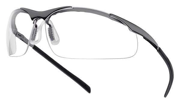 Safety Glasses, Wraparound Clear Polycarbonate Lens, Anti-Fog, Scratch-Resistant