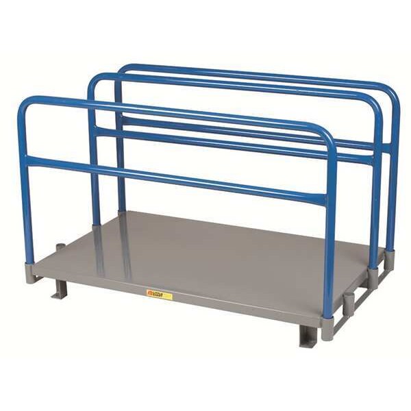 Freestanding Vertical Sheet Storage Rack, 30 in D, 60 in W, 2 Shelves