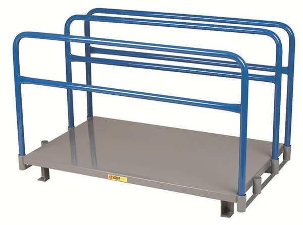 Freestanding Vertical Sheet Storage Rack, 36 in D, 60 in W, 2 Shelves
