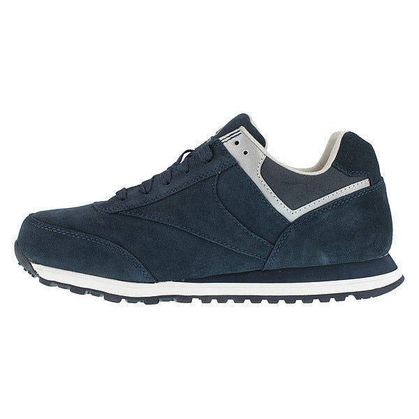 Work Shoes, 5-1/2, W, Navy, Steel, Mens, PR