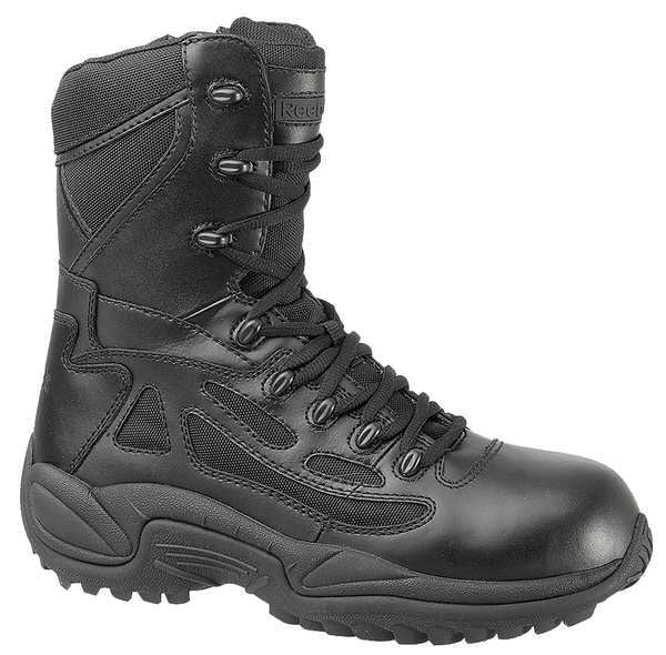 Size 3-1/2 Men's 8 in Work Boot Composite Work Boot, Black
