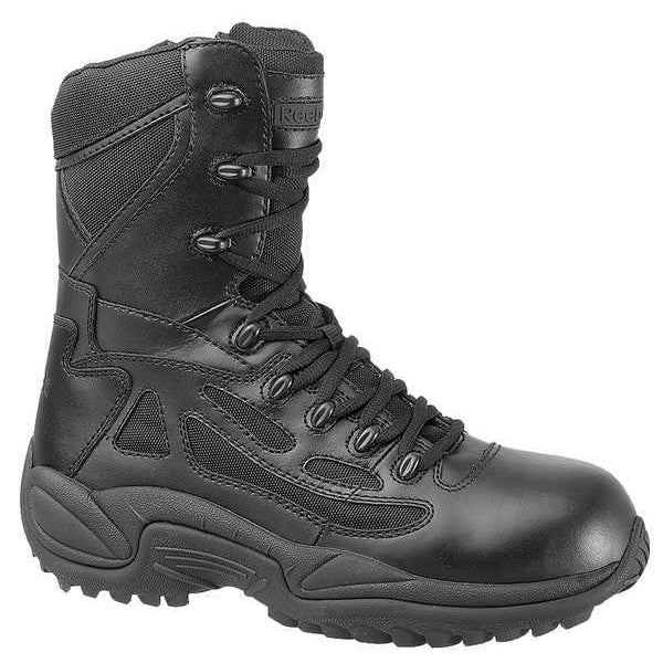 Size 3-1/2 Men's 8 in Work Boot Composite Work Boot, Black