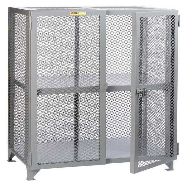 Bulk Storage Locker, 61 in W, 27 in D, 53 in H, 1 Shelves, 2 Doors, Steel, Assembled