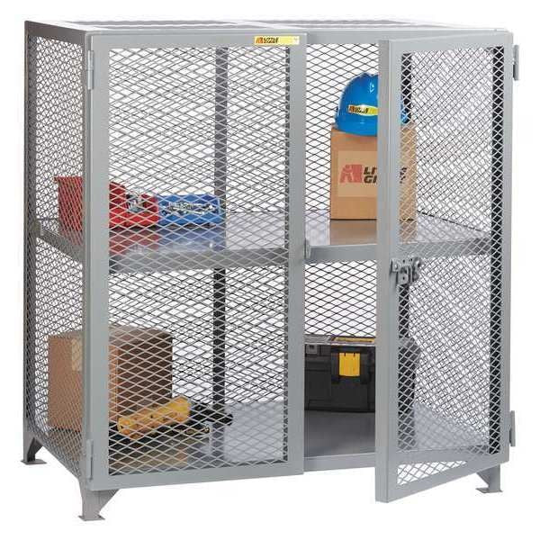 Bulk Storage Locker, 61 in W, 39 in D, 53 in H, 1 Shelves, 2 Doors, Steel, Assembled