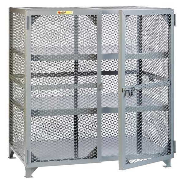 Bulk Storage Locker, 49 in W, 33 in D, 53 in H, 2 Shelves, 2 Doors, Steel, Assembled