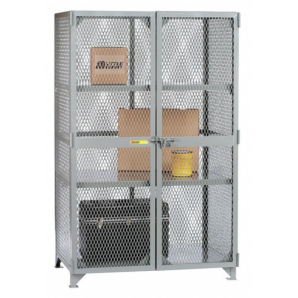 Bulk Storage Locker, 61 in W, 27 in D, 78 in H, 2 Shelves, 2 Doors, Steel, Assembled