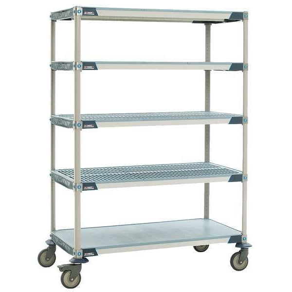 Polymer/304 Stainless Steel Utility Cart, 5 Shelves, 900 lb