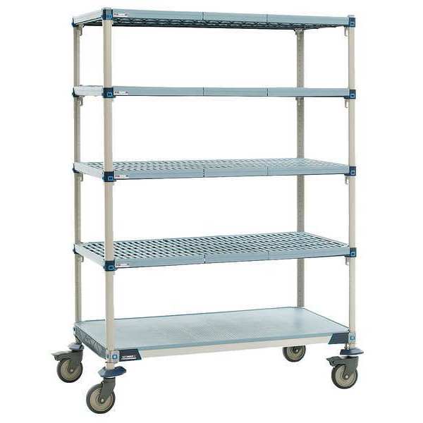 Polymer/Steel/304 Stainless Steel Plastic Shelving, 5 Shelves, 900 lb