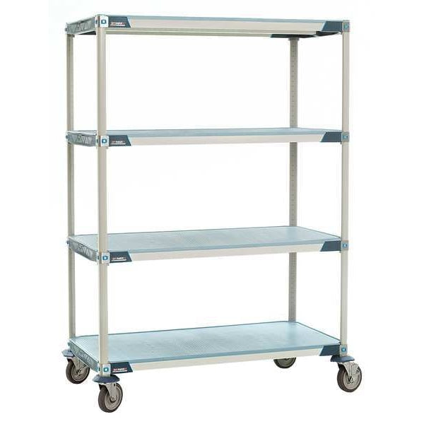 Polymer/304 Stainless Steel Utility Cart, 4 Shelves