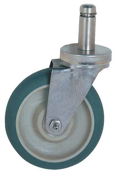 Swivel Stem Caster, H 5 In, w/Donut Bumper