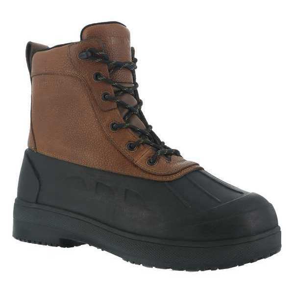 Size 15 Men's 8 in Work Boot Composite Work Boot, Brown/Black