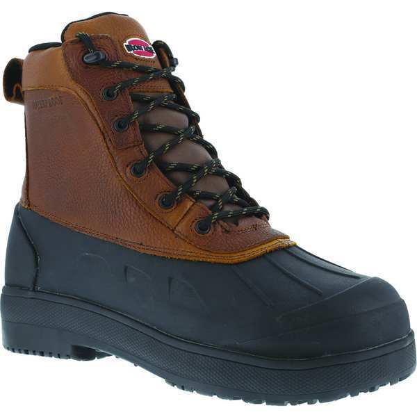 Size 10-1/2W Men's 8 in Work Boot Composite Work Boot, Brown/Black