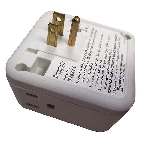 Timer, Mechanical, 120V, 15A, Plug In