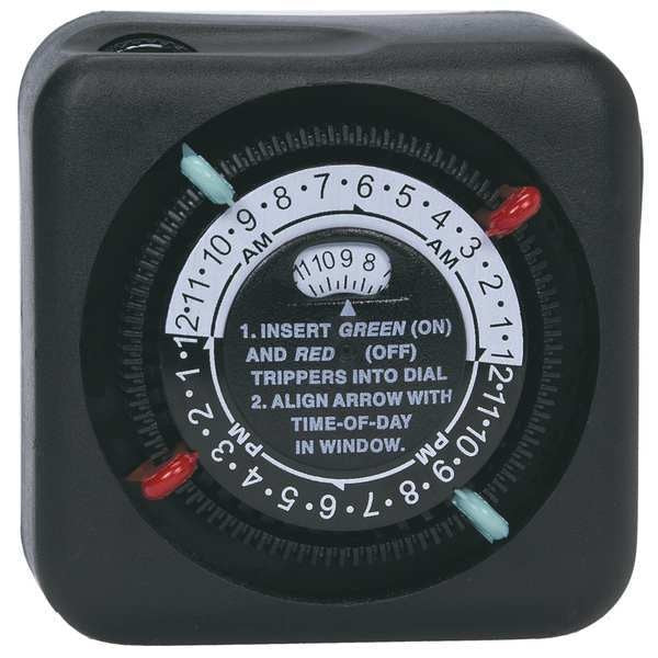 Timer, Mechanical, 120V, 9.5A, Plug In