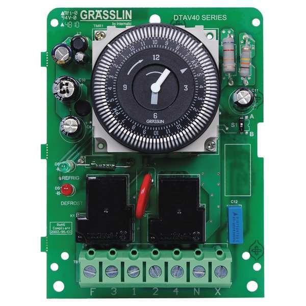 Defrost Timer, 120/240V, 40A, 1 NO, 1 NC