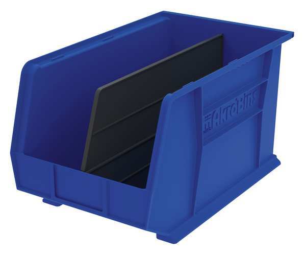 Plastic Divider, Black, 17 5/32 in L, Not Applicable W, 9 9/64 in H
