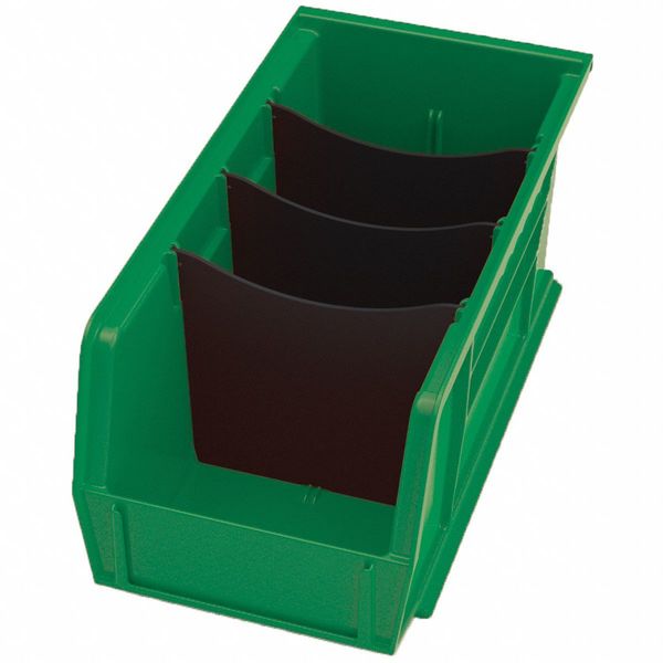 Plastic Divider, Black, 4 11/16 in L, Not Applicable W, 4 5/16 in H